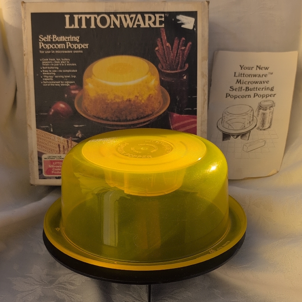 Vintage Littonware Self-Buttering Popcorn Popper for Microwave Use
